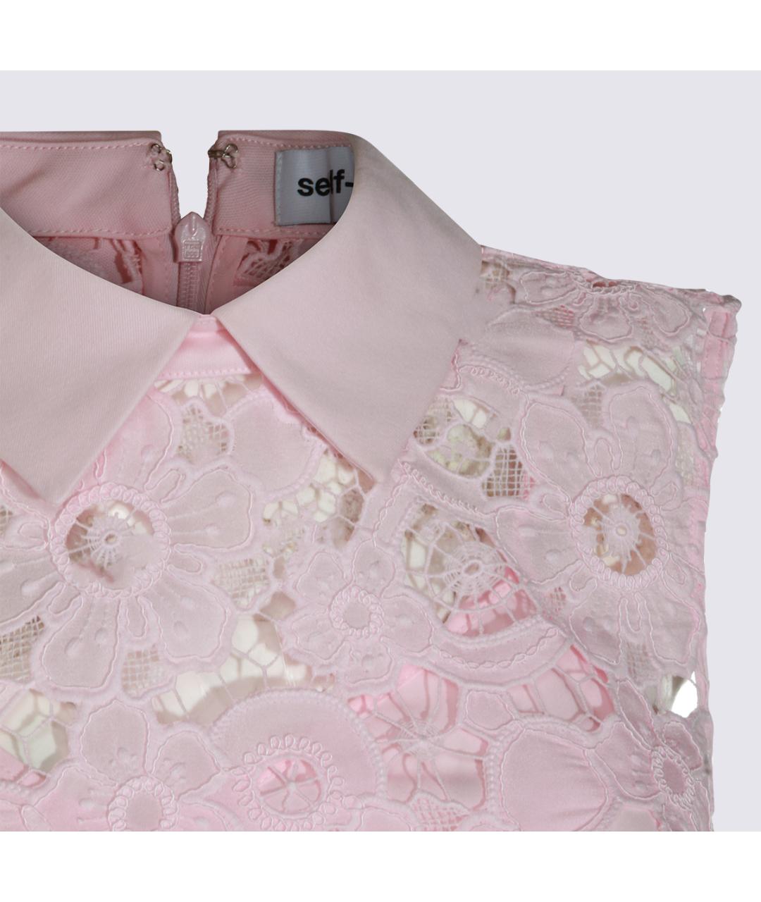 SELF-PORTRAIT Розовое полиэстеровое коктейльное платье, фото 3