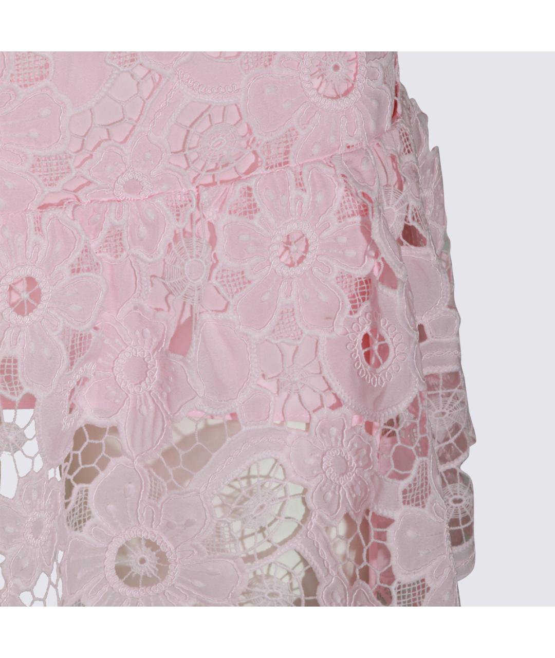 SELF-PORTRAIT Розовое полиэстеровое коктейльное платье, фото 4