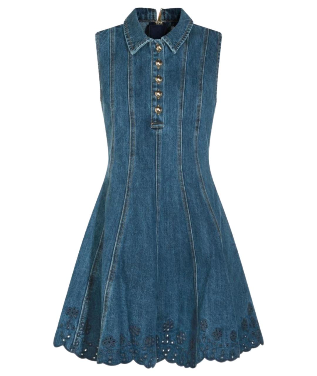 SELF-PORTRAIT Синее полиэстеровое повседневное платье, фото 1