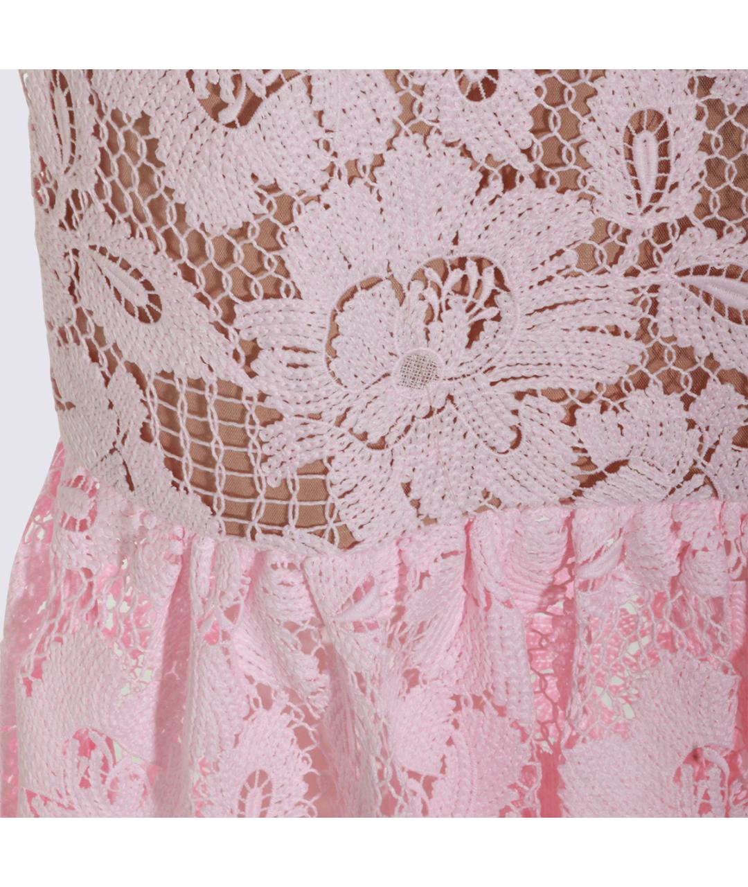 SELF-PORTRAIT Розовое полиэстеровое коктейльное платье, фото 4