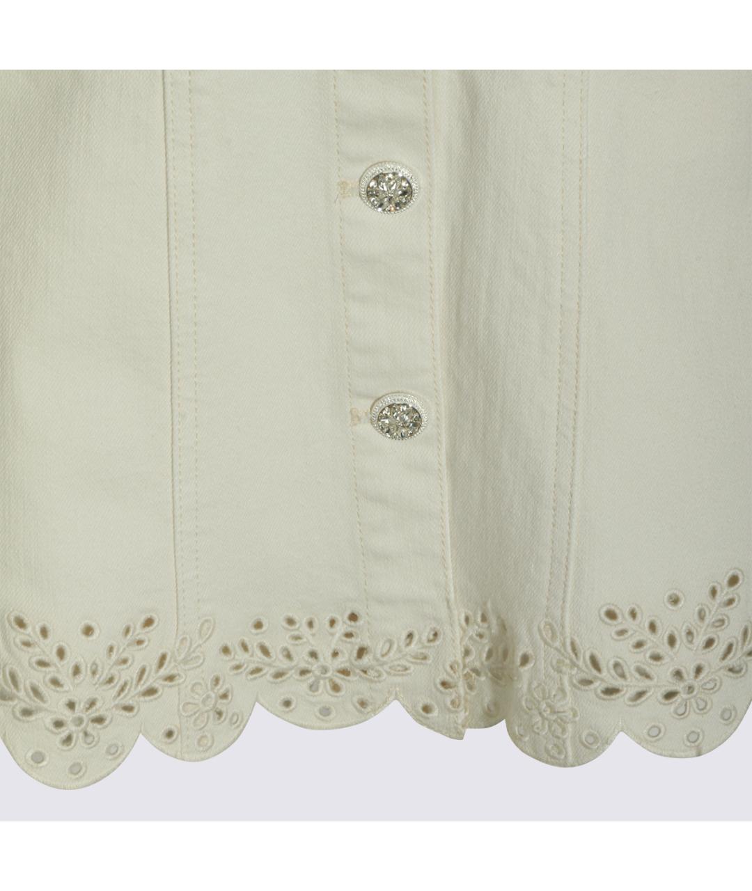 SELF-PORTRAIT Белое хлопковое повседневное платье, фото 4