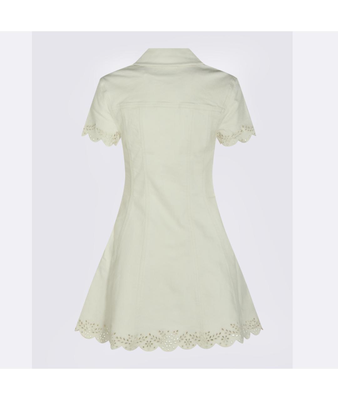 SELF-PORTRAIT Белое хлопковое повседневное платье, фото 2