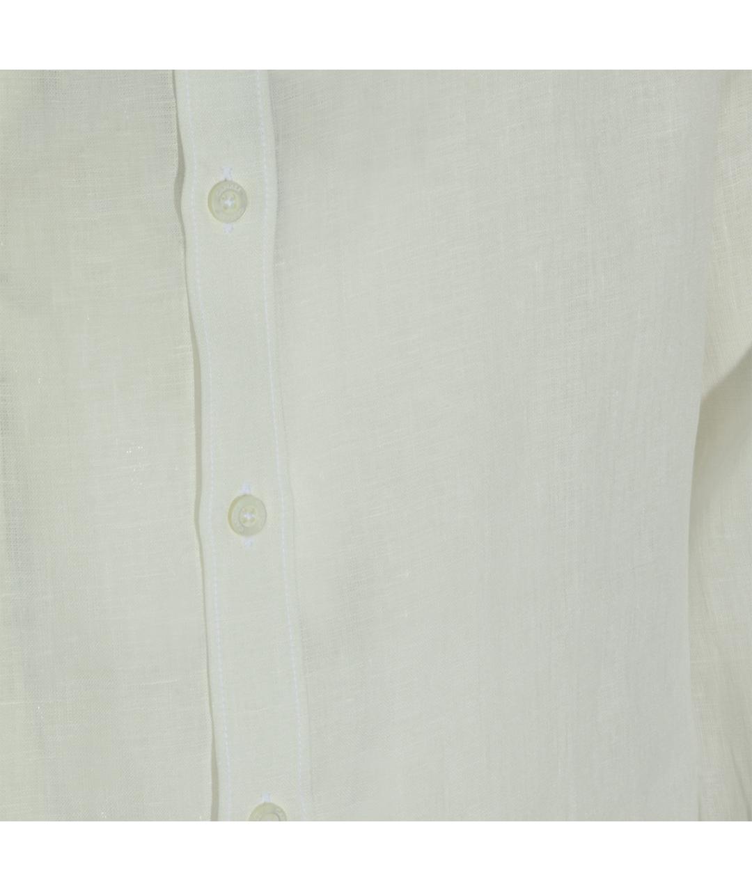 CANALI Белая льняная кэжуал рубашка, фото 4