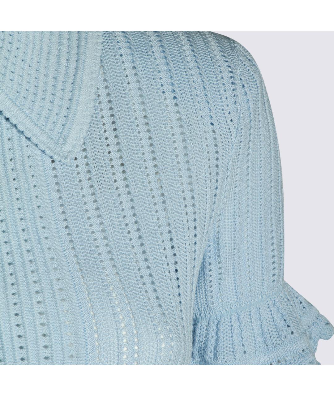 SELF-PORTRAIT Голубое синтетическое коктейльное платье, фото 3