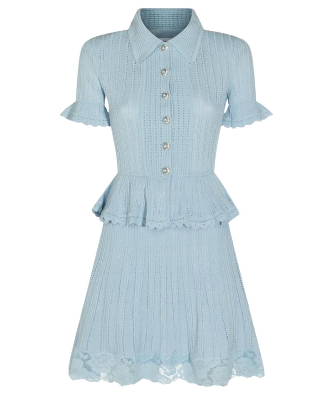 SELF-PORTRAIT Голубое синтетическое коктейльное платье, фото 1
