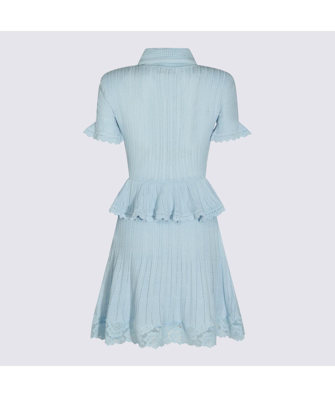 SELF-PORTRAIT Голубое синтетическое коктейльное платье, фото 2