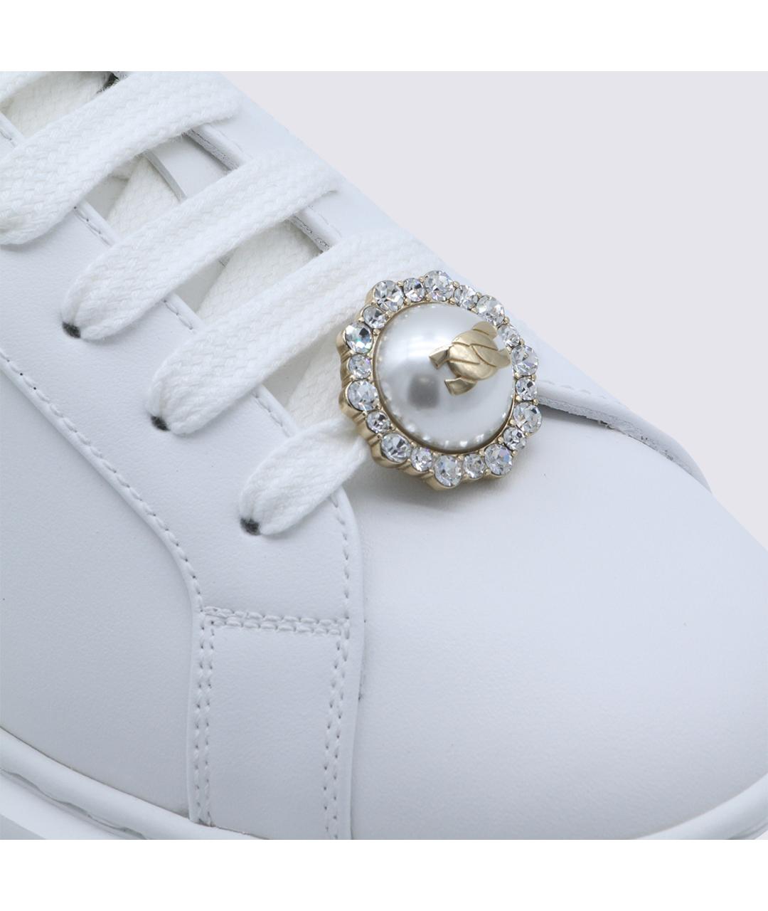 CASADEI Белые кожаные кроссовки, фото 4