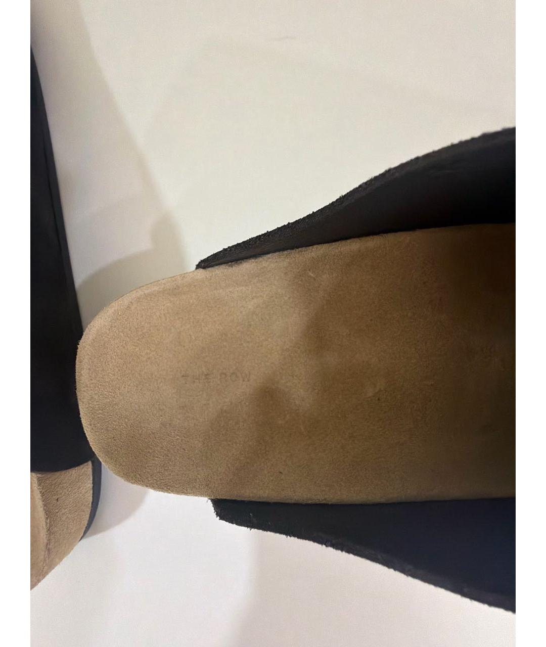 THE ROW Коричневые замшевые сабо, фото 7