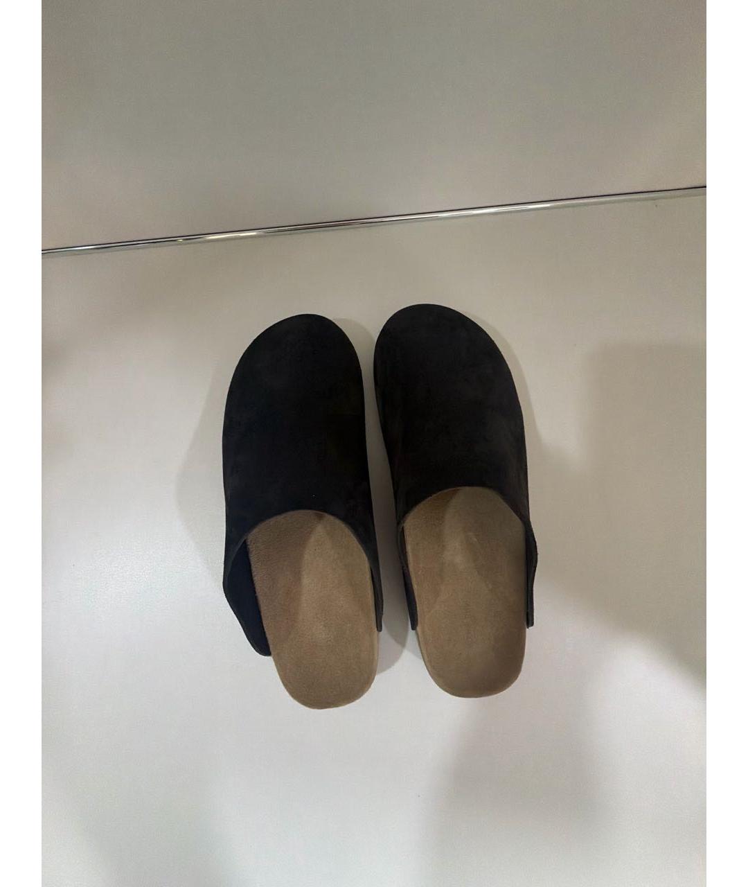 THE ROW Коричневые замшевые сабо, фото 3