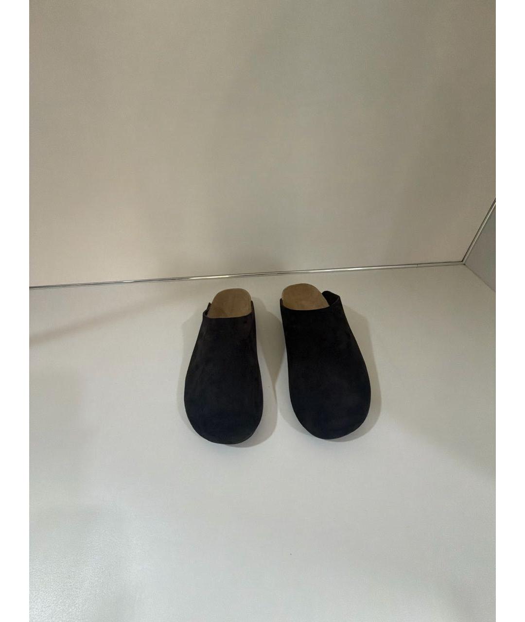 THE ROW Коричневые замшевые сабо, фото 2