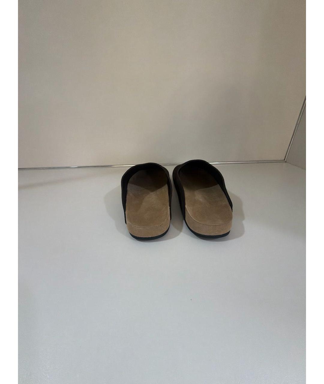 THE ROW Коричневые замшевые сабо, фото 4