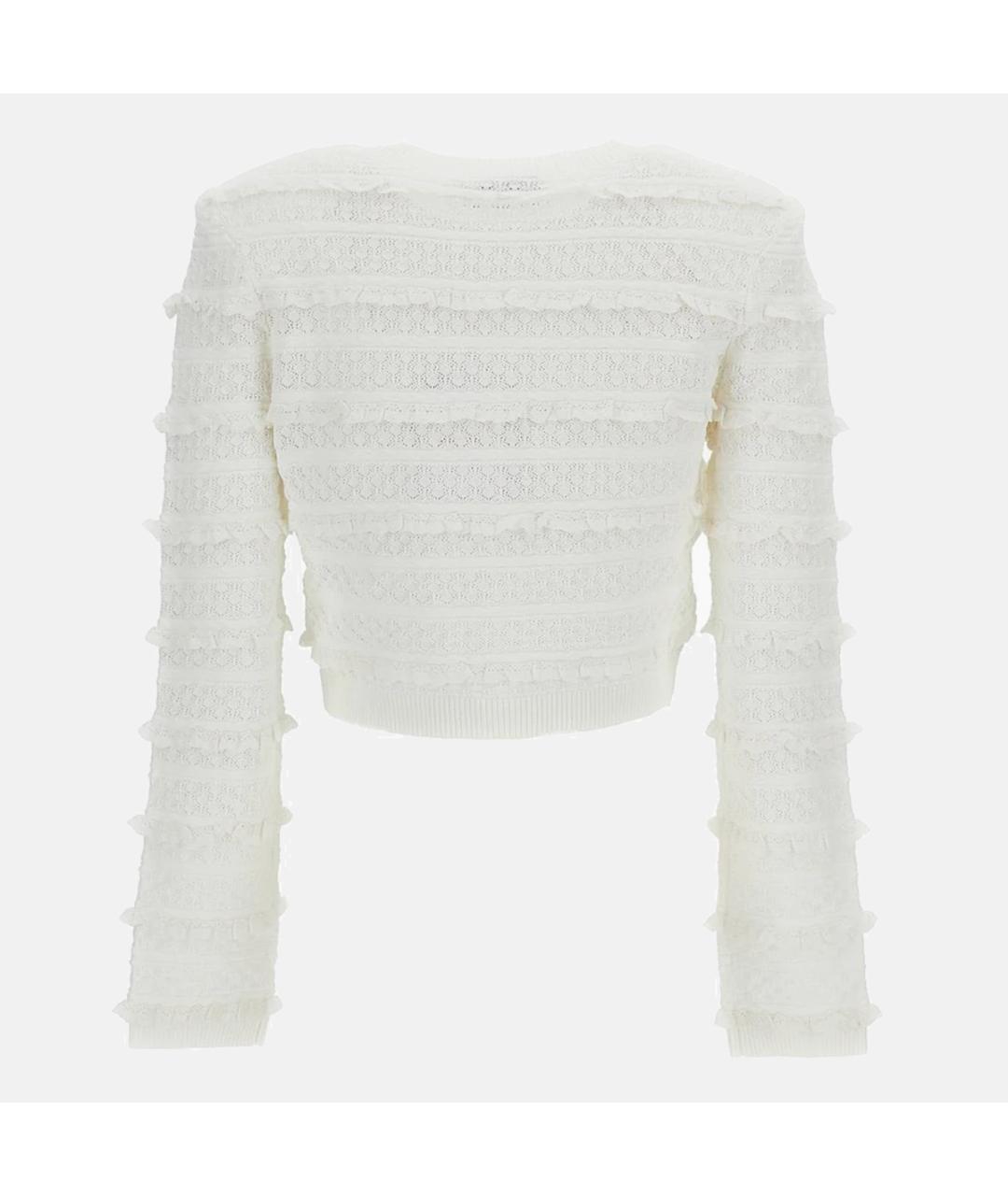 SELF-PORTRAIT Белый полиэстеровый кардиган, фото 2