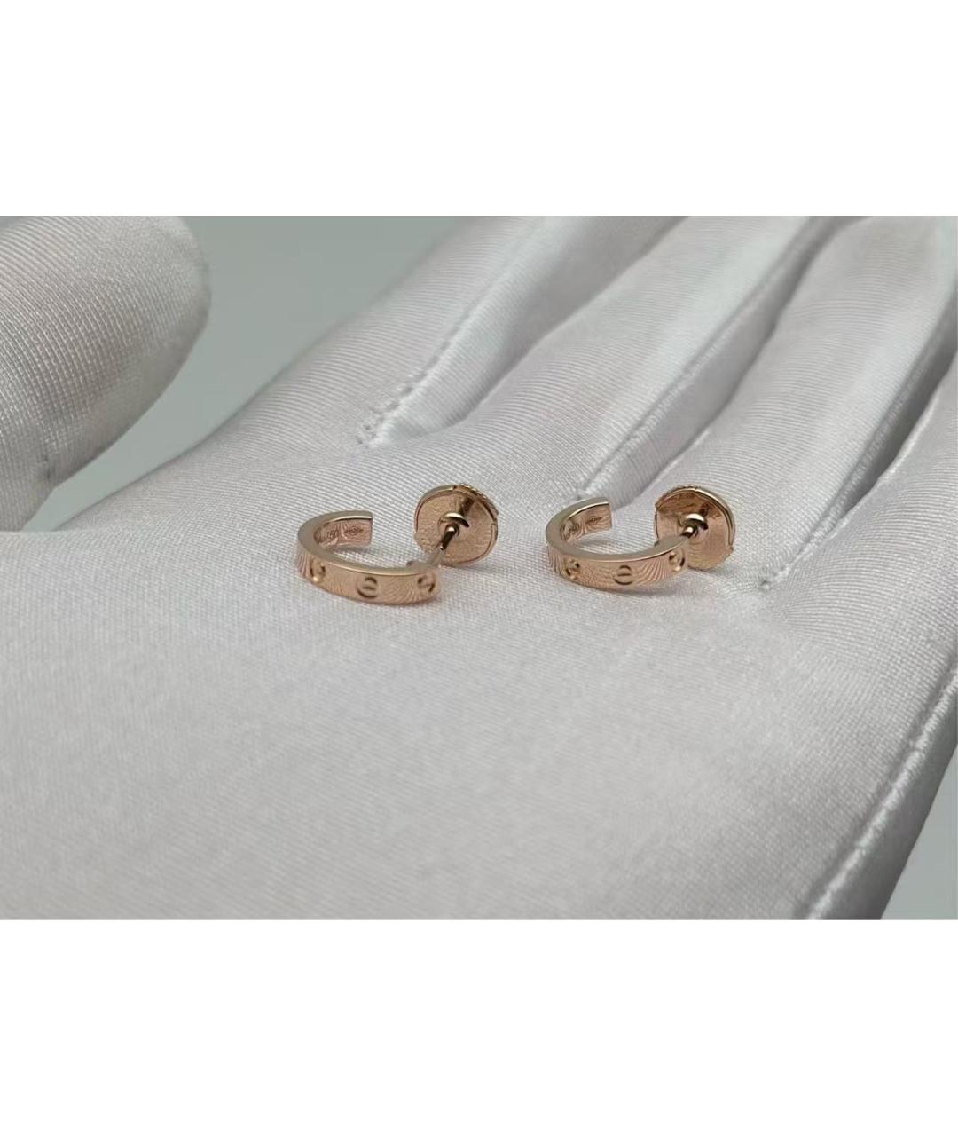 CARTIER Золотые серьги из розового золота, фото 3