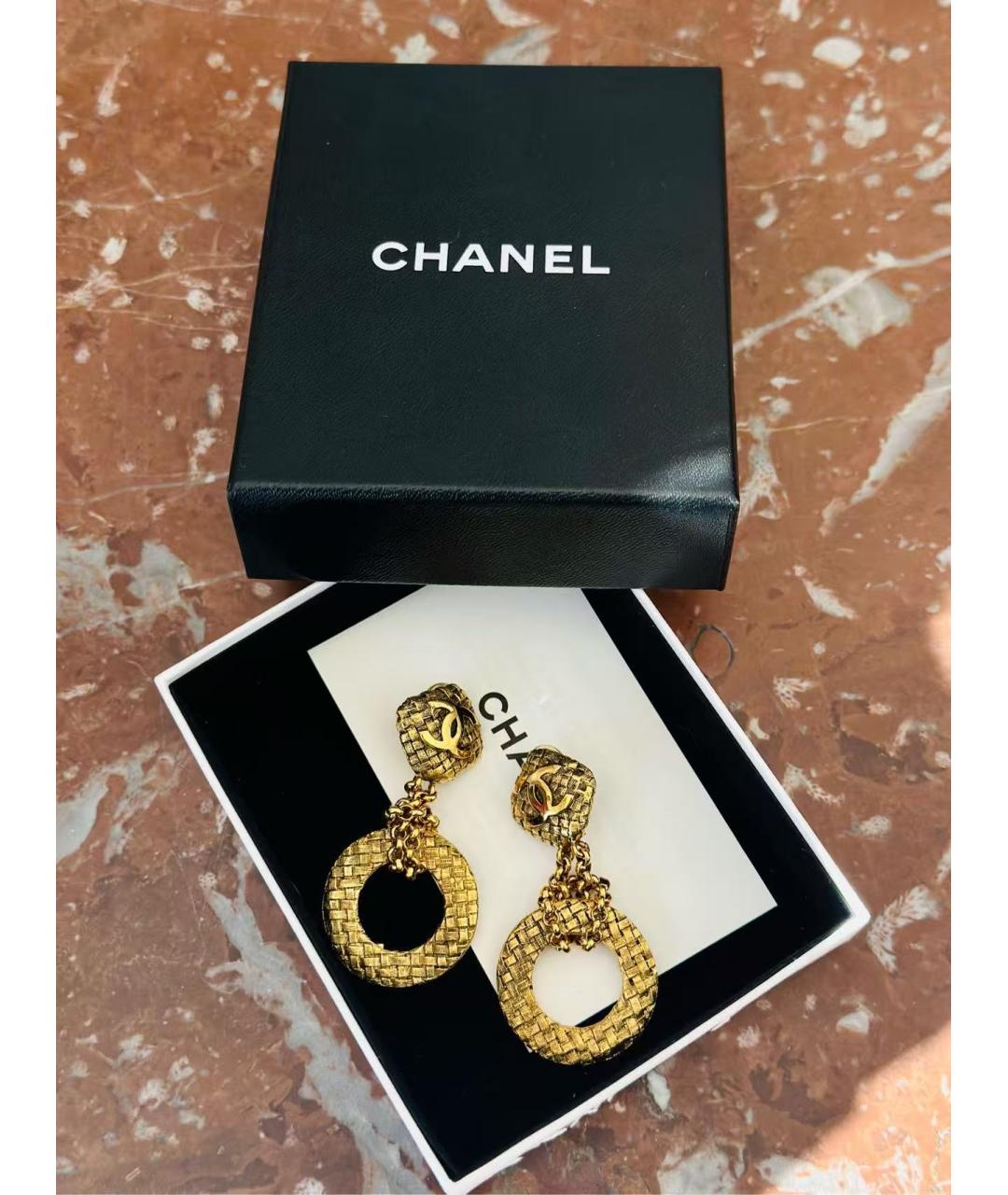 CHANEL Золотые серьги, фото 4