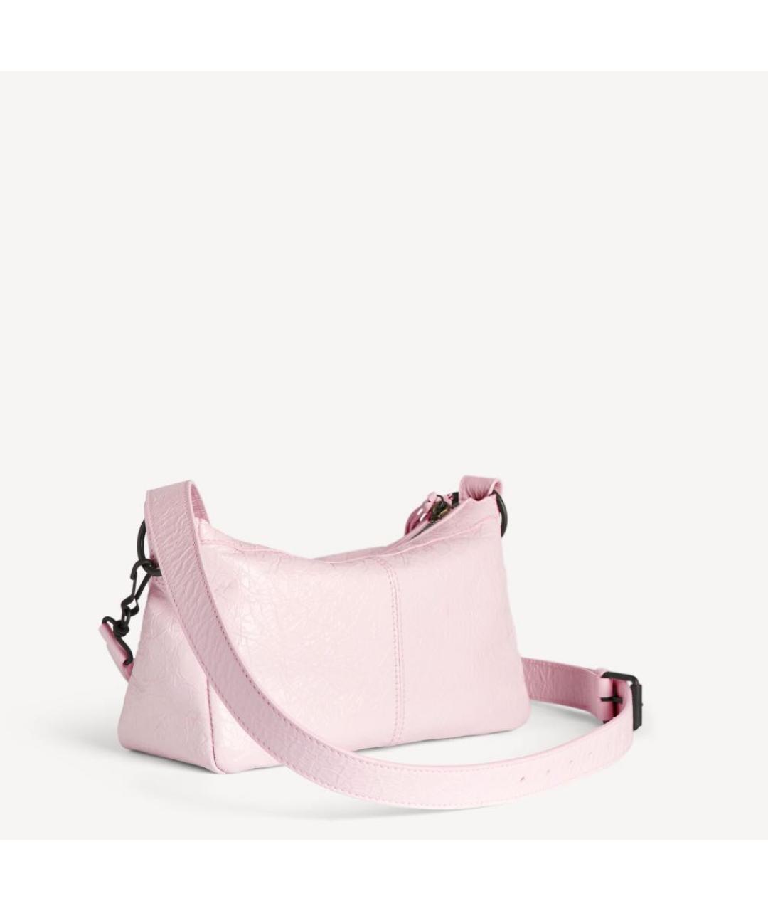 BALENCIAGA Розовая кожаная сумка через плечо, фото 4