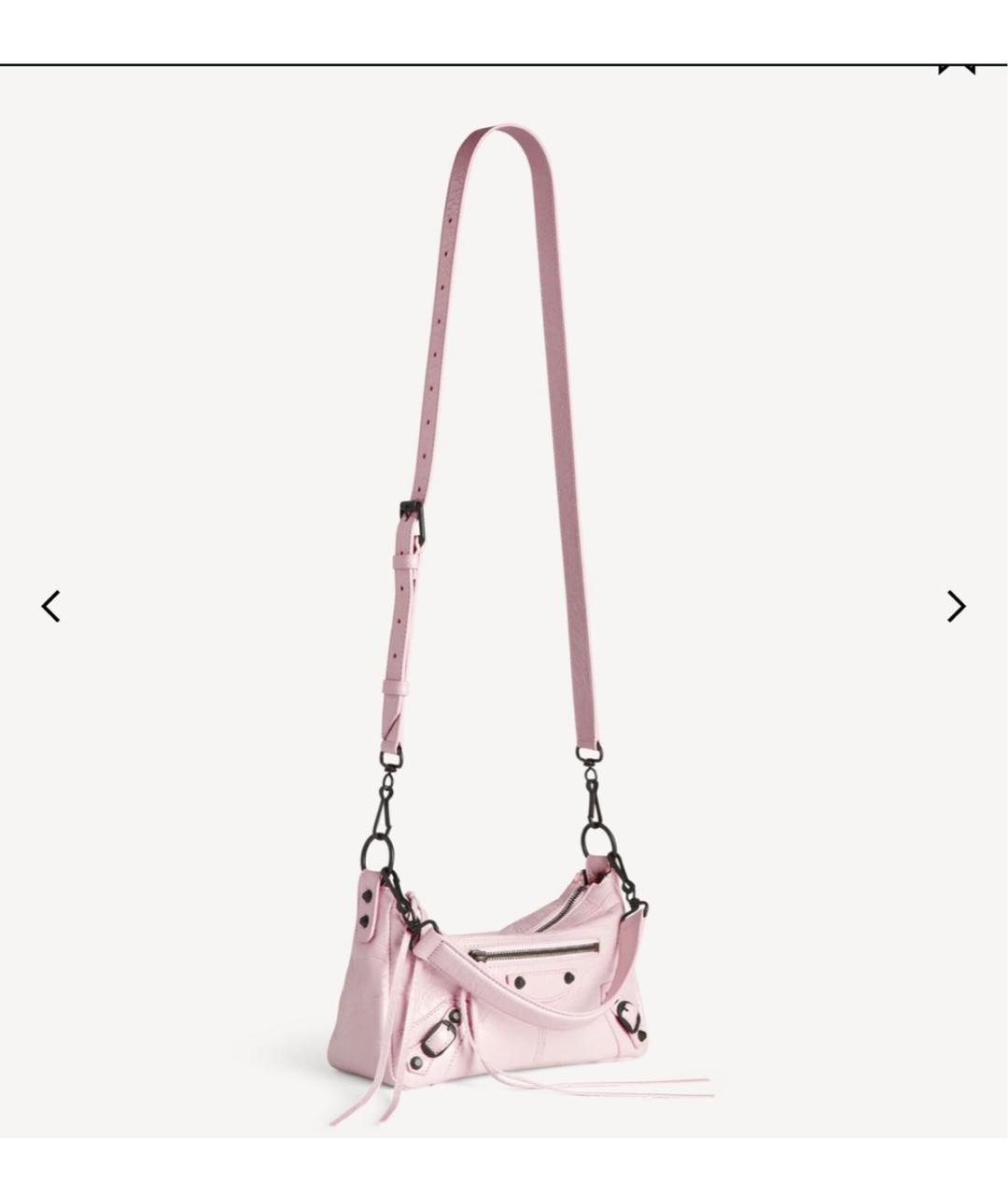 BALENCIAGA Розовая кожаная сумка через плечо, фото 2