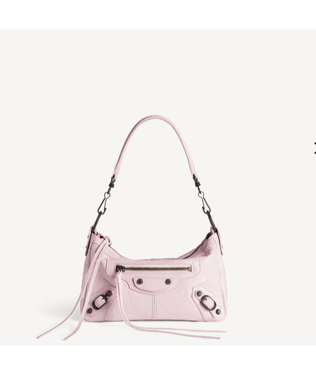 BALENCIAGA Розовая кожаная сумка через плечо, фото 5