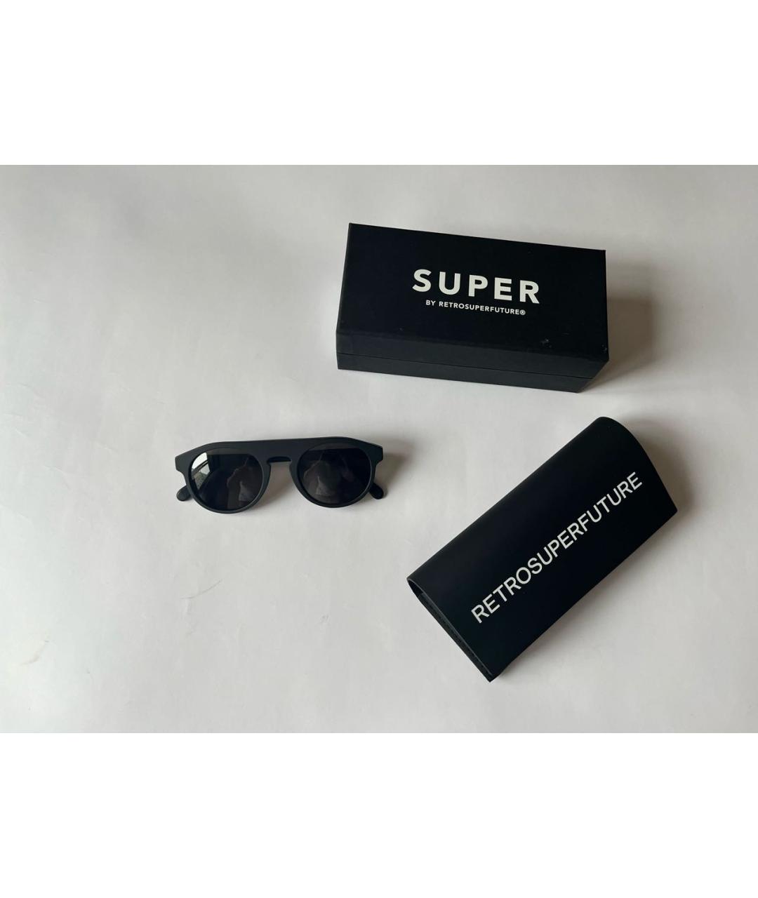 RETROSUPERFUTURE Черные пластиковые солнцезащитные очки, фото 2