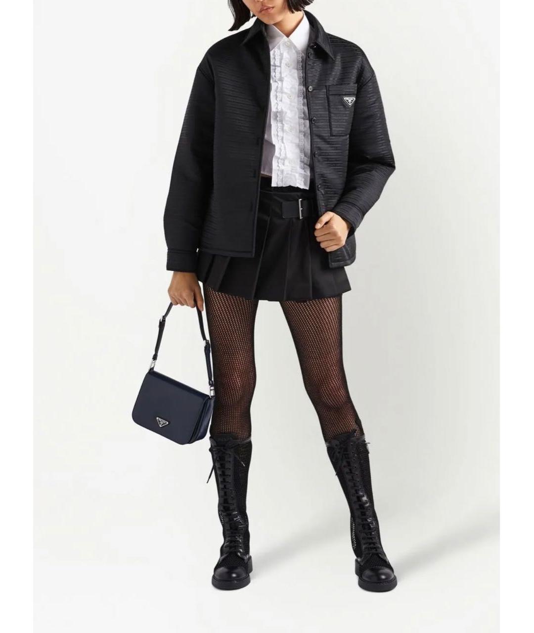 PRADA Черная полиэстеровая куртка, фото 3
