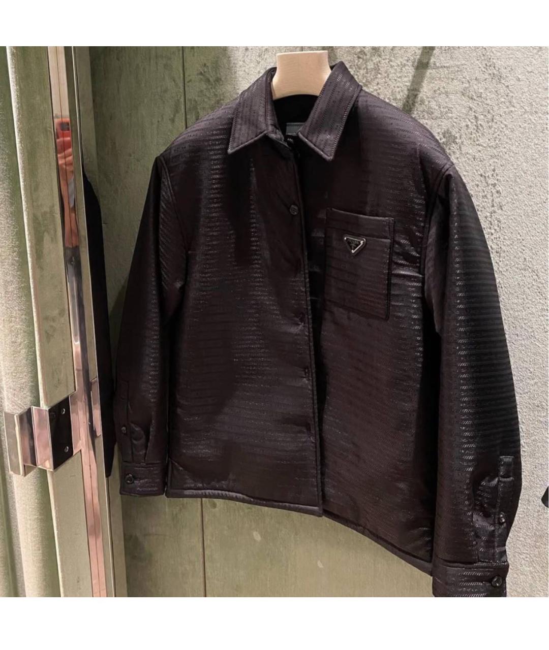 PRADA Черная полиэстеровая куртка, фото 2