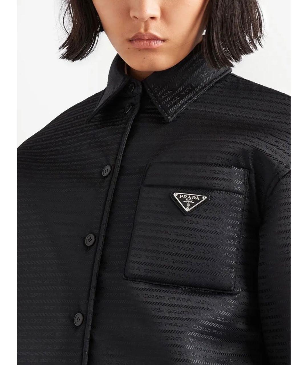 PRADA Черная полиэстеровая куртка, фото 4