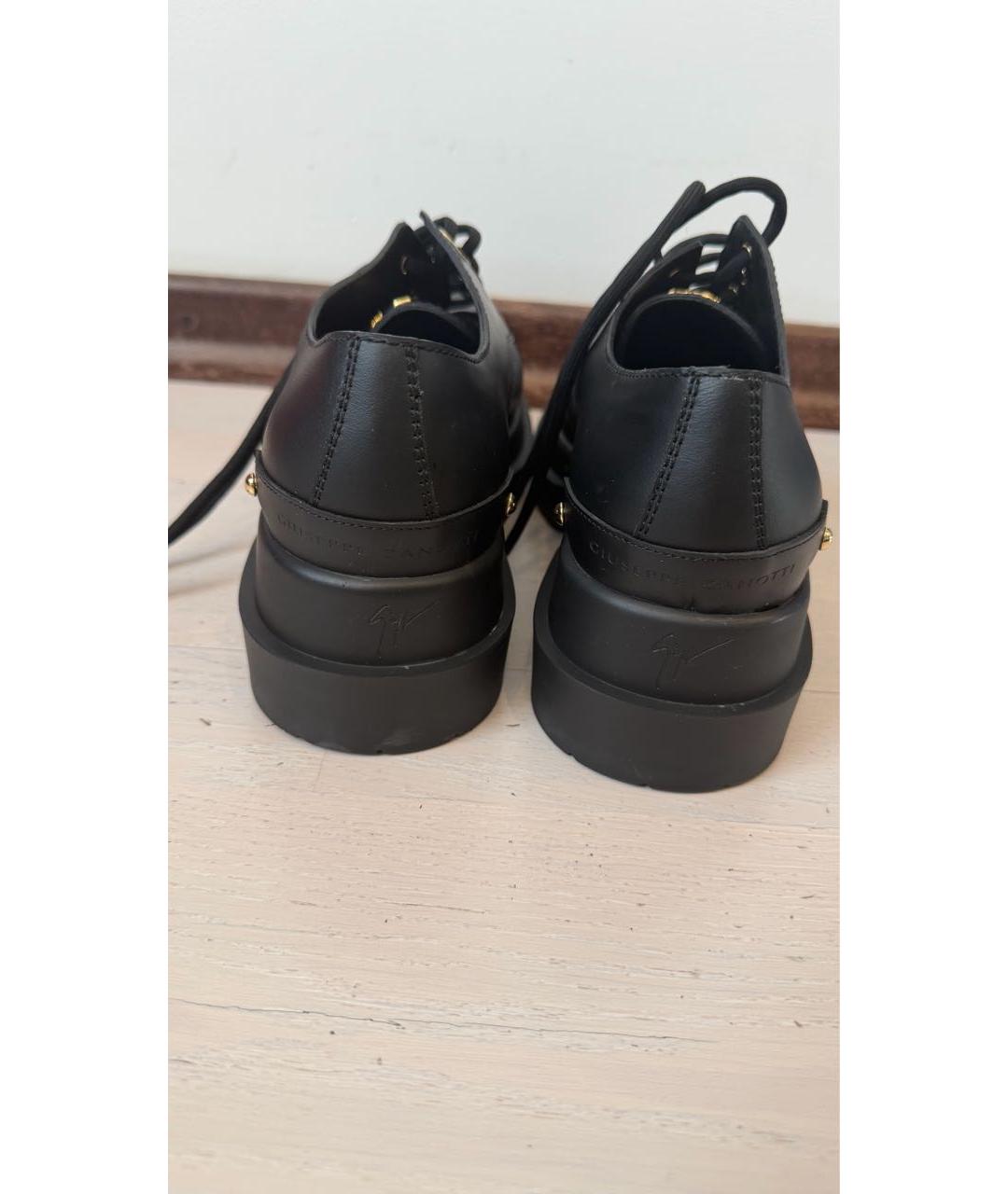 GIUSEPPE ZANOTTI DESIGN Черные кожаные ботинки, фото 4