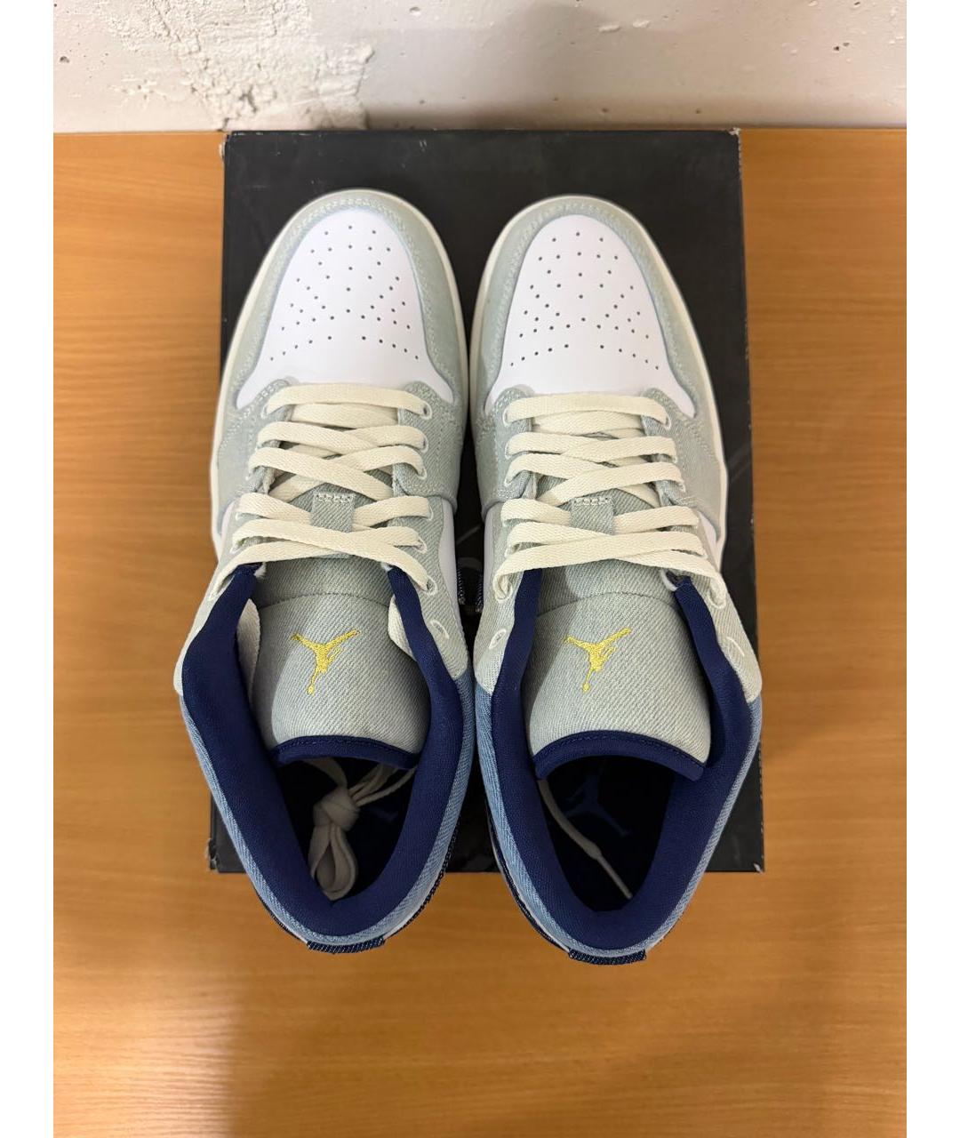 JORDAN Голубые текстильные низкие кроссовки / кеды, фото 3