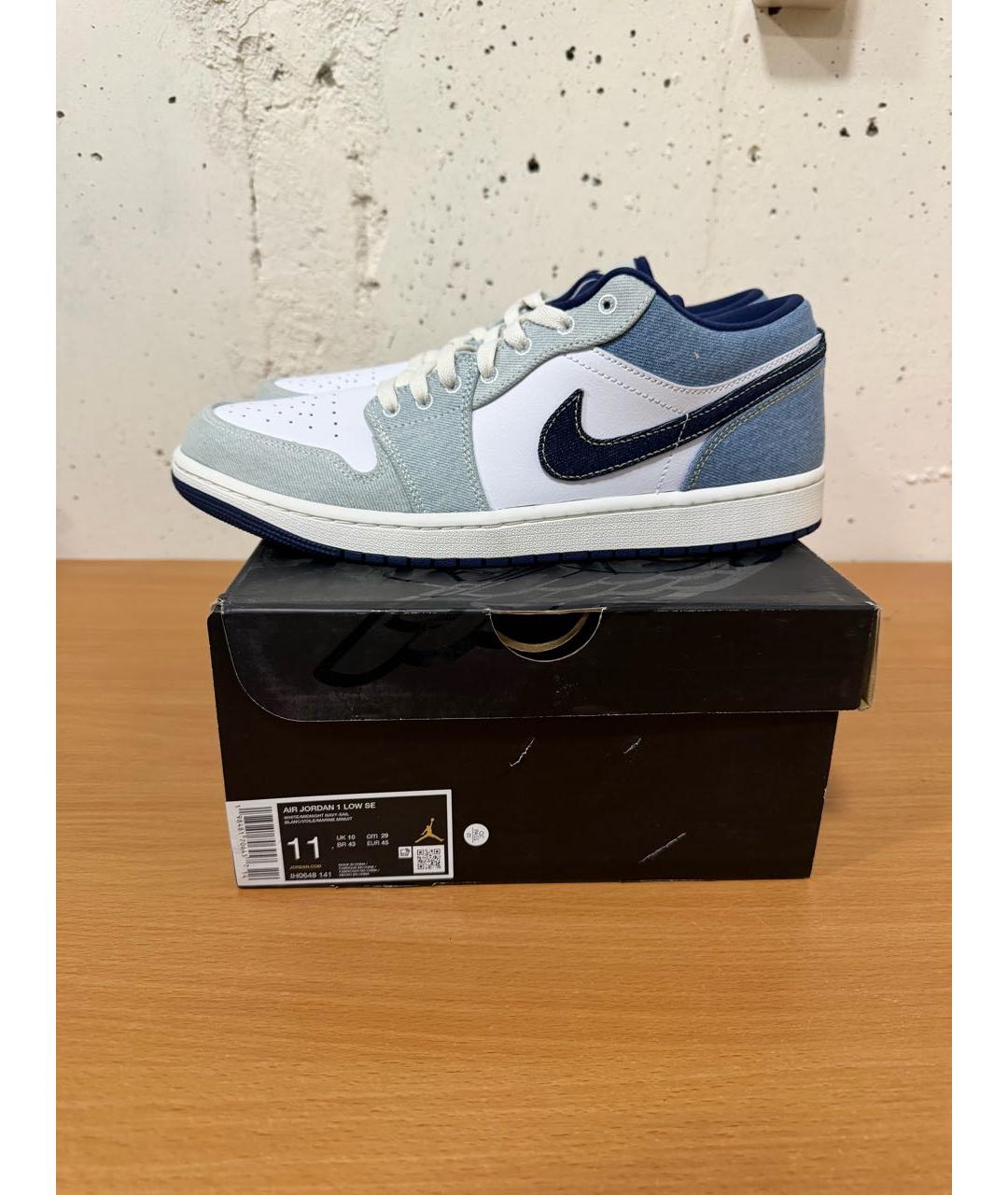 JORDAN Голубые текстильные низкие кроссовки / кеды, фото 7