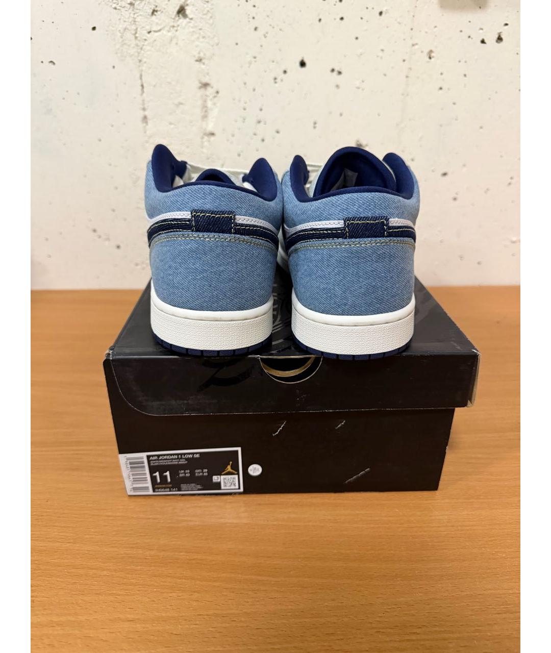 JORDAN Голубые текстильные низкие кроссовки / кеды, фото 4