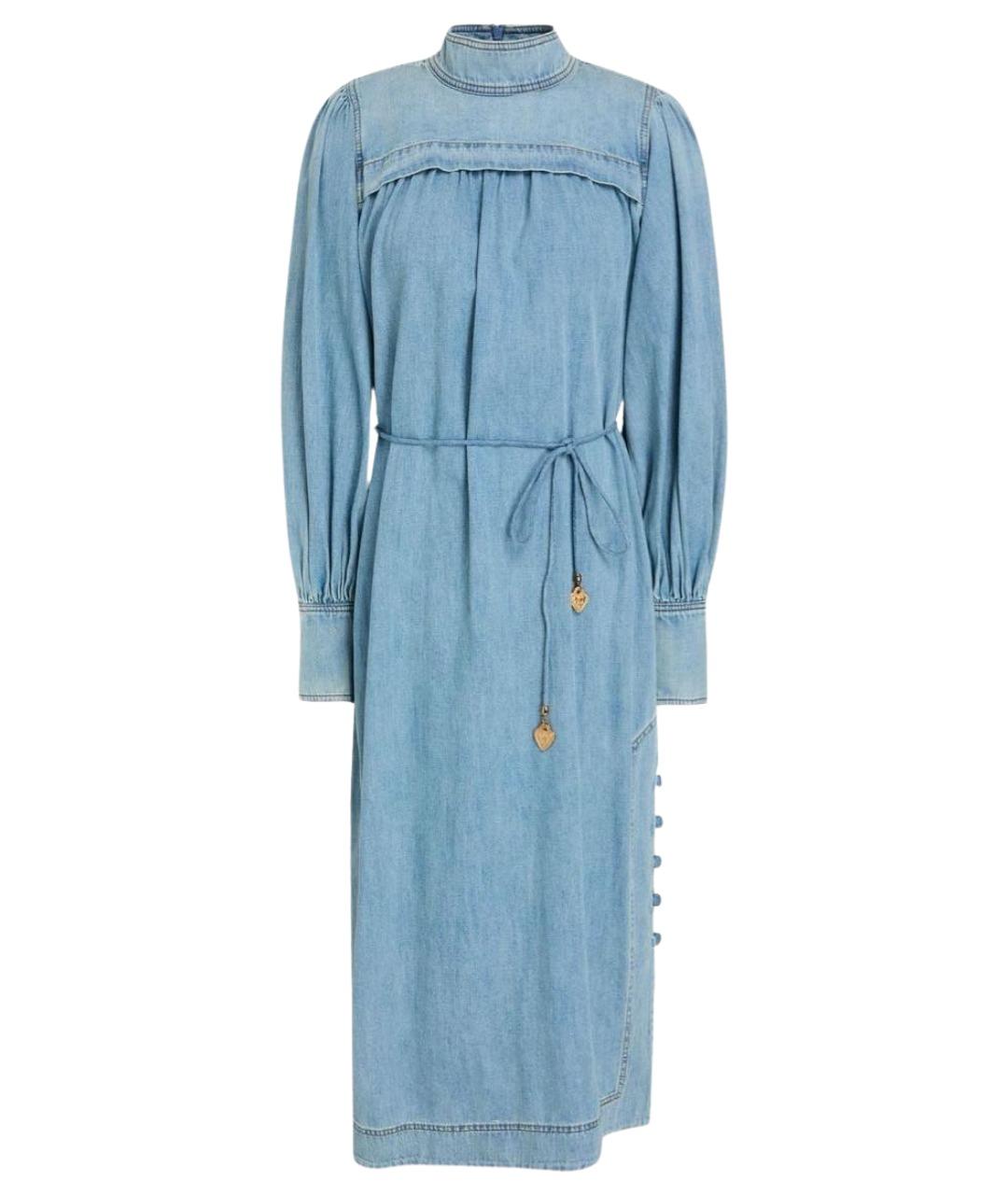 ZIMMERMANN Голубое хлопковое повседневное платье, фото 1