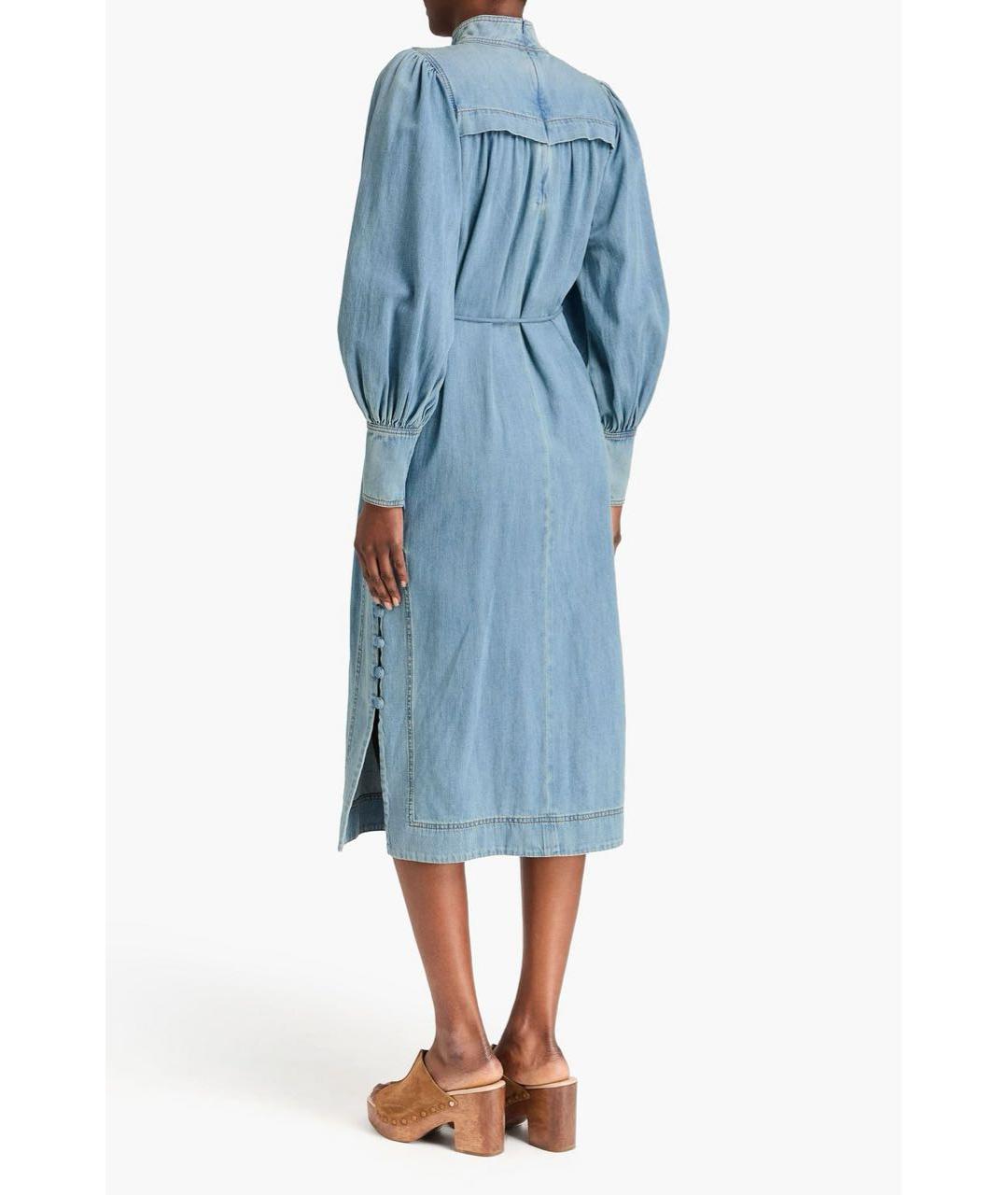 ZIMMERMANN Голубое хлопковое повседневное платье, фото 2
