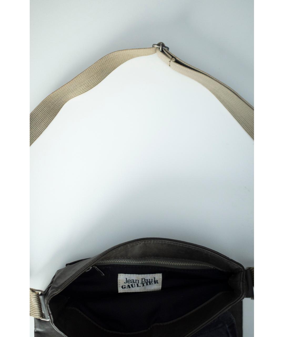 JEAN PAUL GAULTIER Зеленая кожаная сумка на плечо, фото 7