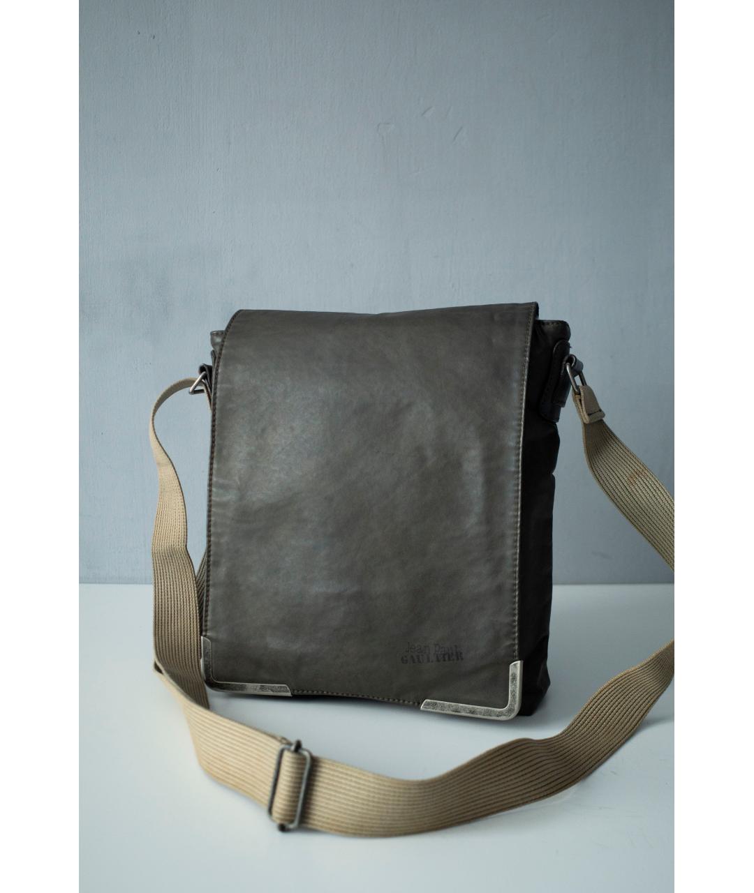 JEAN PAUL GAULTIER Зеленая кожаная сумка на плечо, фото 2