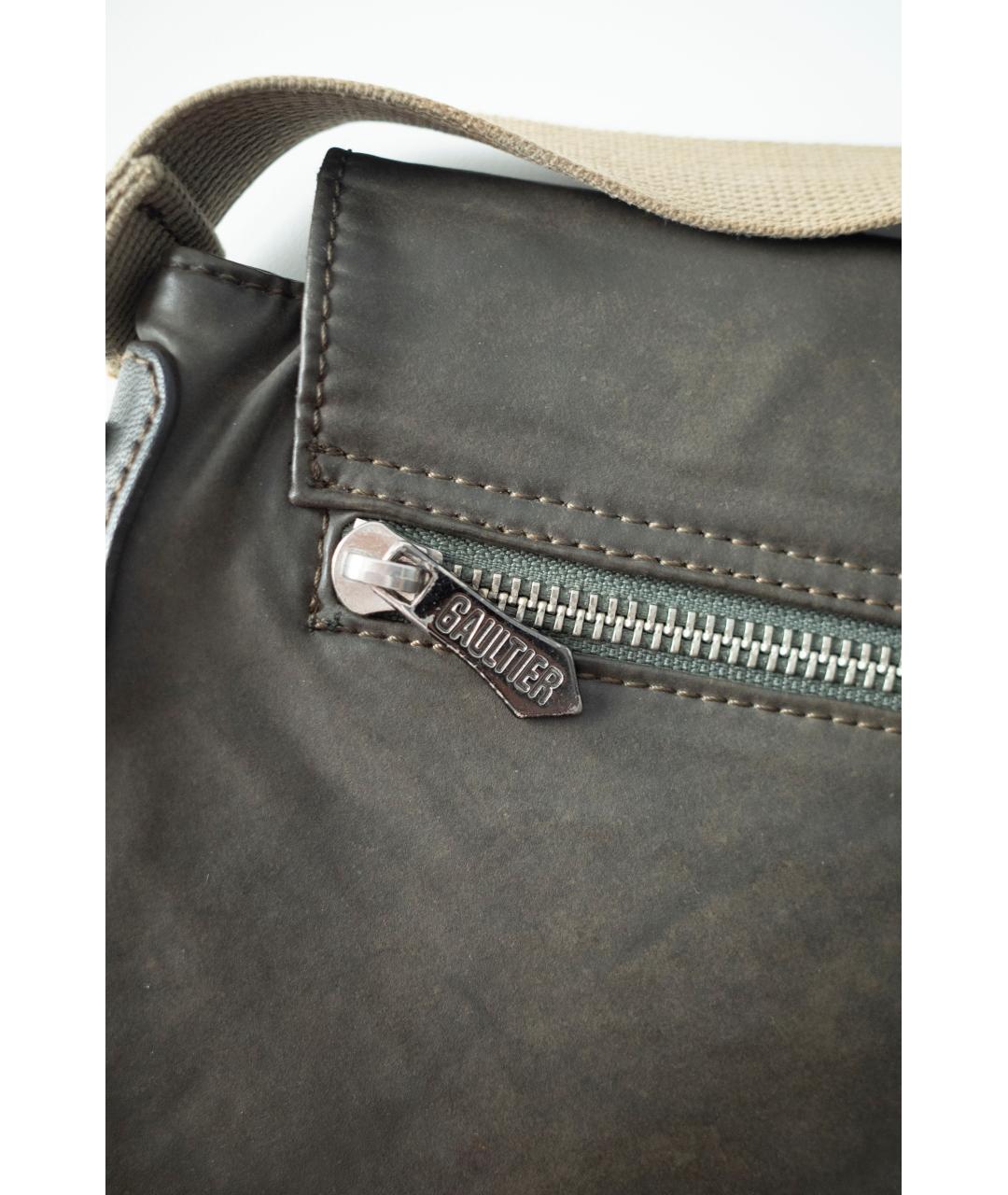 JEAN PAUL GAULTIER Зеленая кожаная сумка на плечо, фото 6