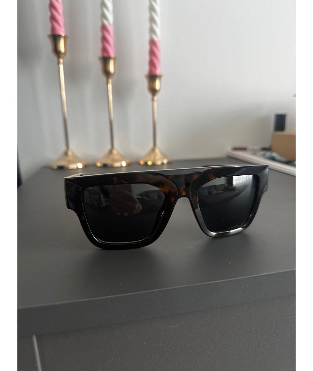 VERSACE Коричневые пластиковые солнцезащитные очки, фото 3