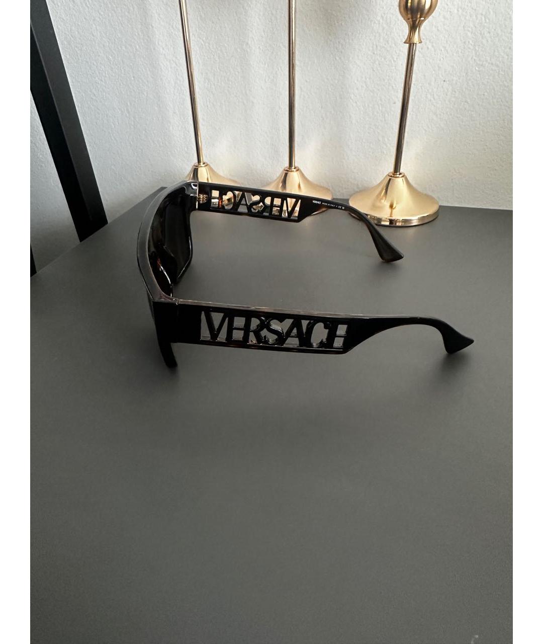 VERSACE Коричневые пластиковые солнцезащитные очки, фото 2