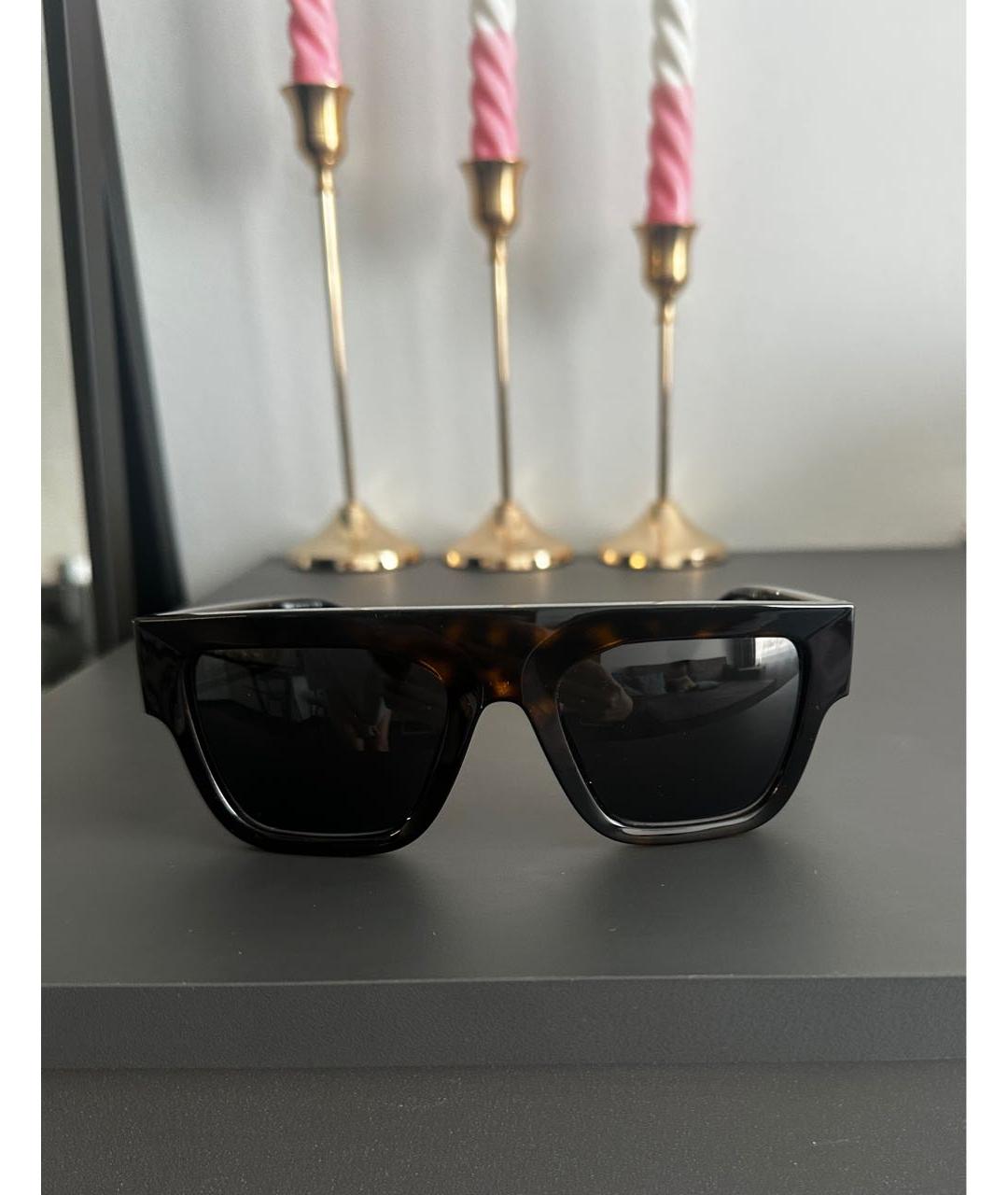 VERSACE Коричневые пластиковые солнцезащитные очки, фото 6