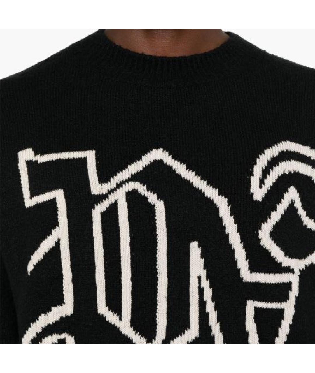 PALM ANGELS Черный хлопковый джемпер / свитер, фото 2