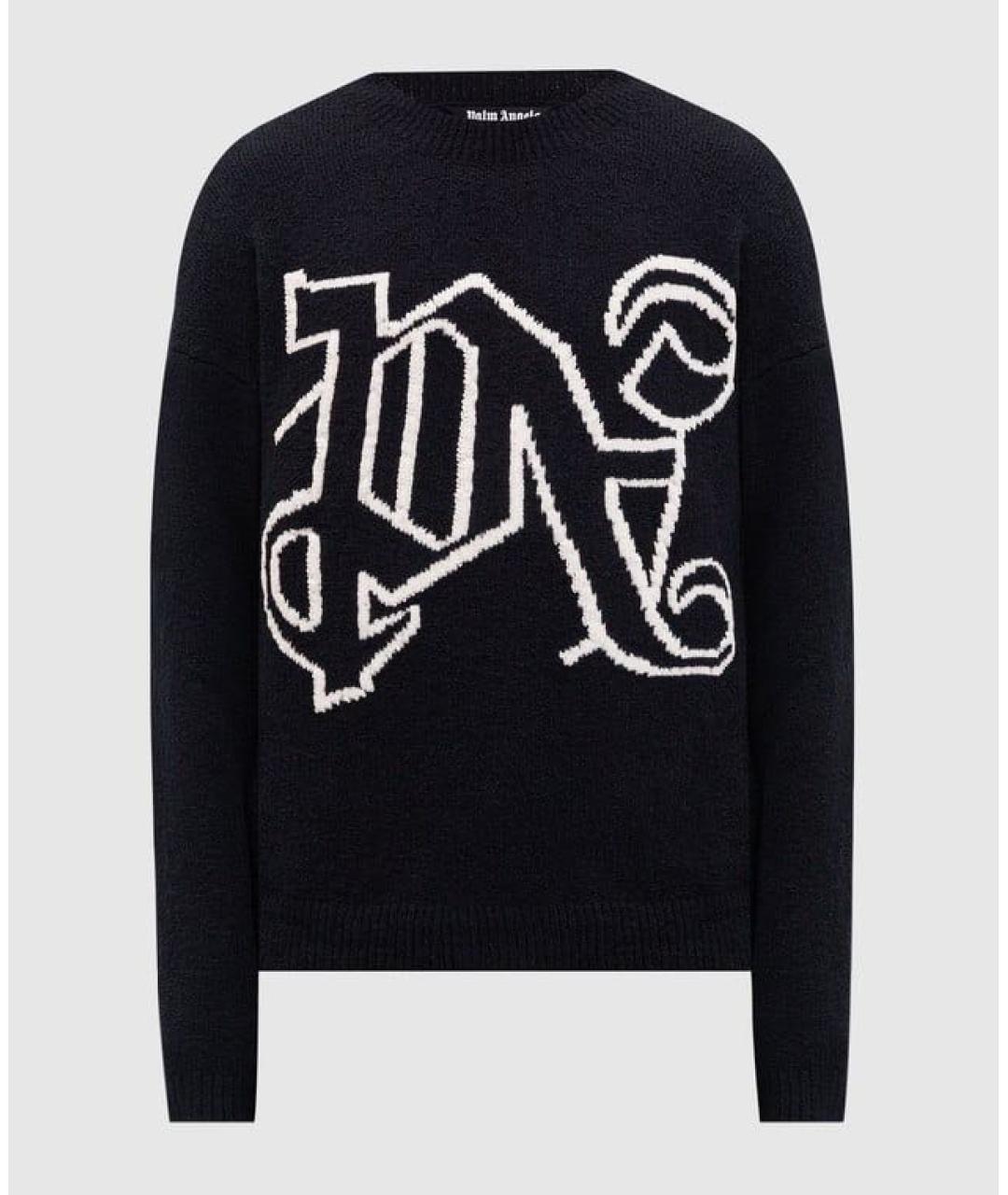 PALM ANGELS Черный хлопковый джемпер / свитер, фото 3