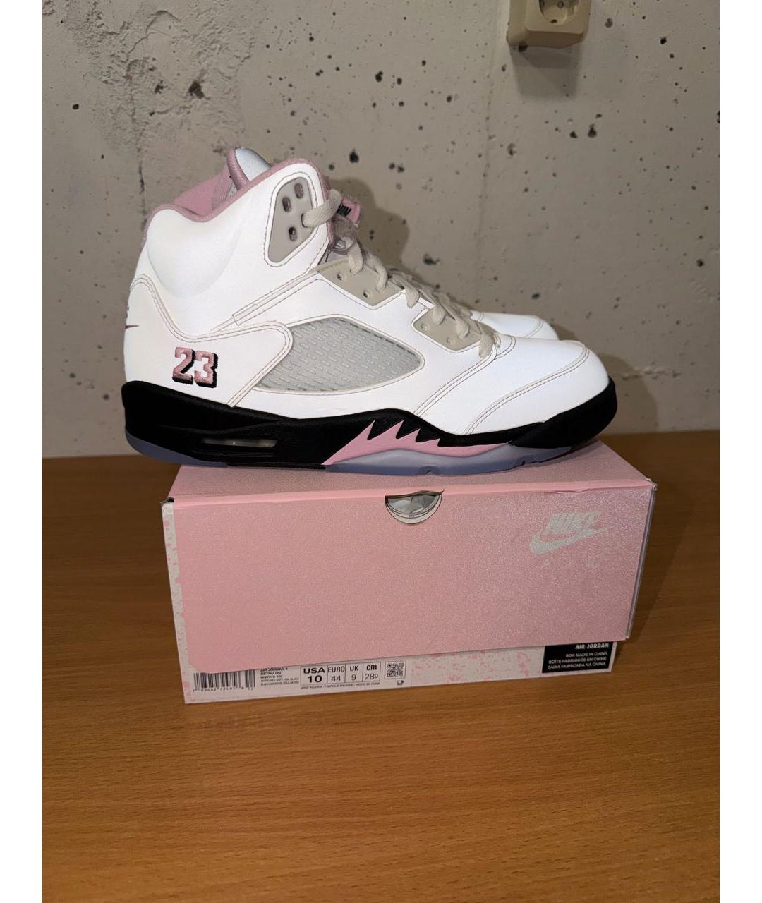 JORDAN Белые кожаные низкие кроссовки / кеды, фото 5