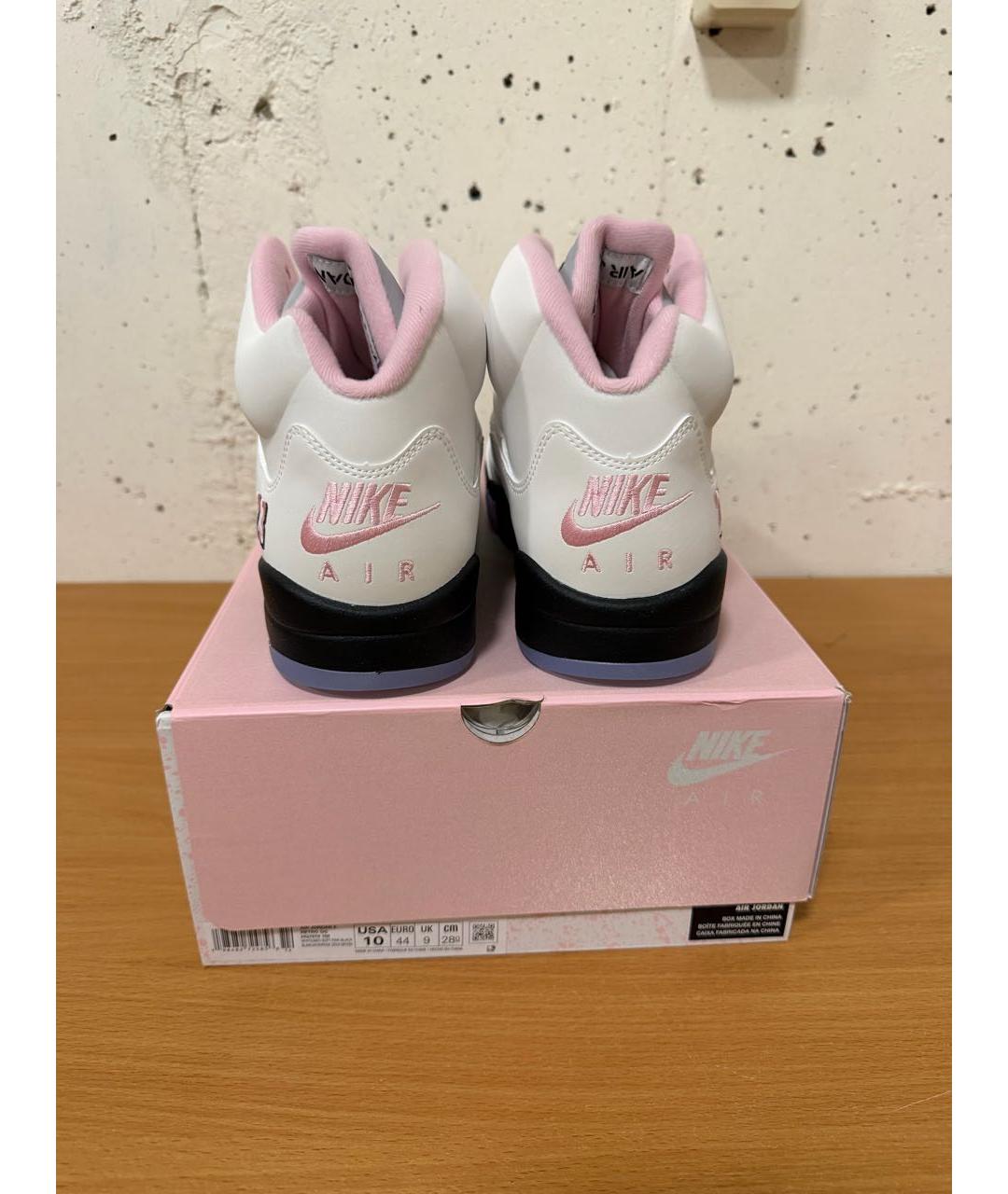 JORDAN Белые кожаные низкие кроссовки / кеды, фото 4