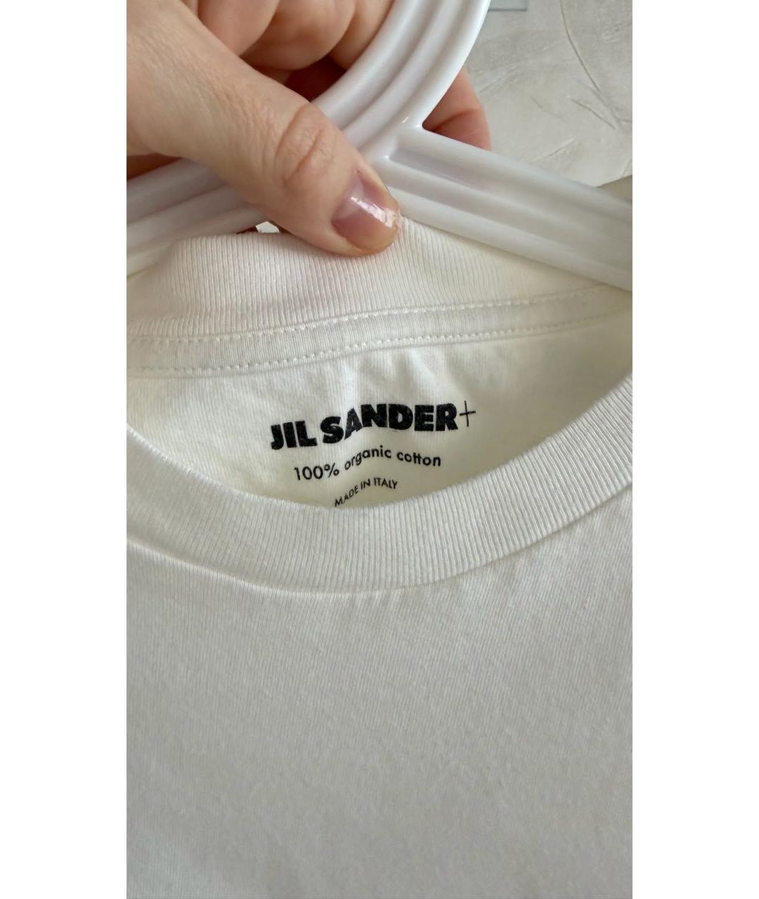 JIL SANDER Белая хлопковая футболка, фото 3