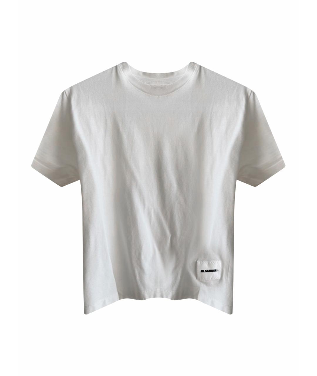 JIL SANDER Белая хлопковая футболка, фото 1