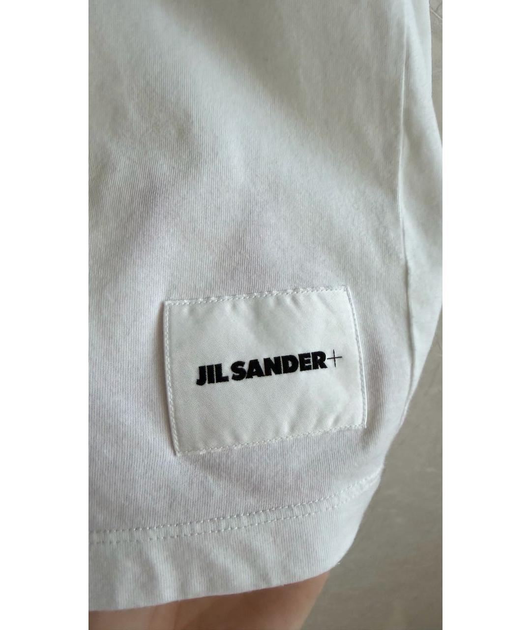 JIL SANDER Белая хлопковая футболка, фото 5