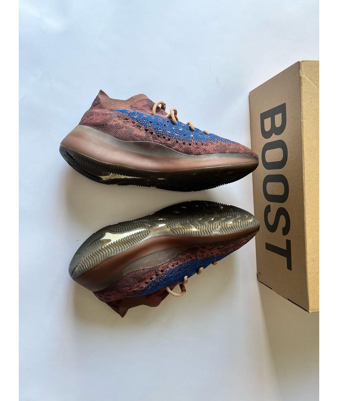 ADIDAS YEEZY Бежевые синтетические низкие кроссовки / кеды, фото 5