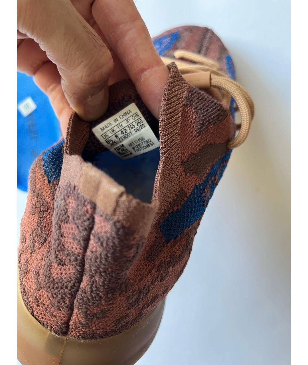 ADIDAS YEEZY Бежевые синтетические низкие кроссовки / кеды, фото 8