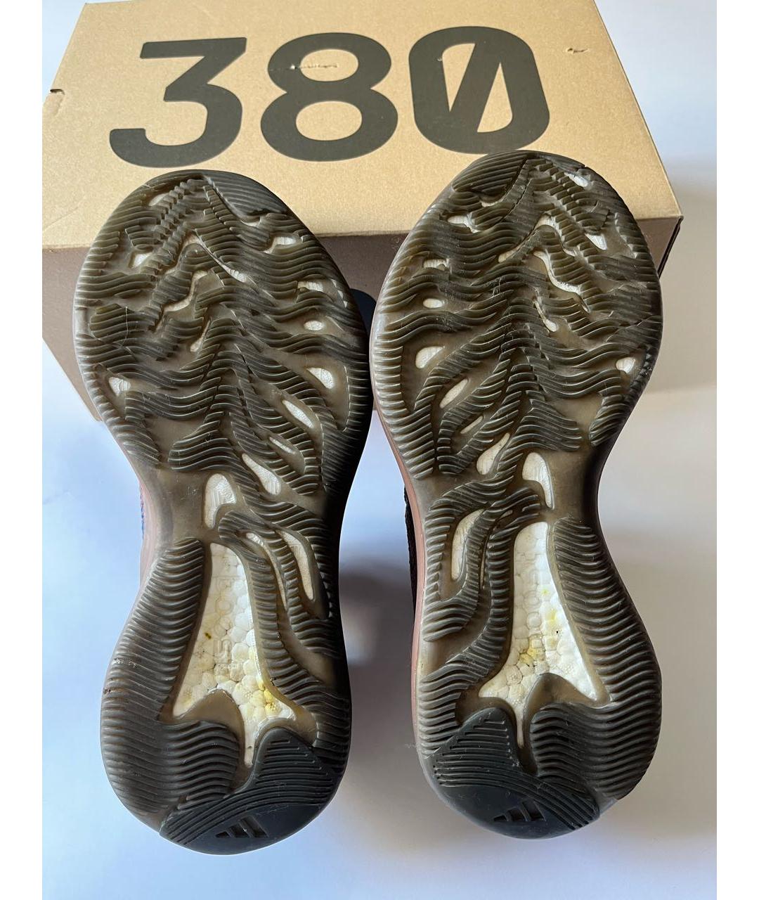 ADIDAS YEEZY Бежевые синтетические низкие кроссовки / кеды, фото 7