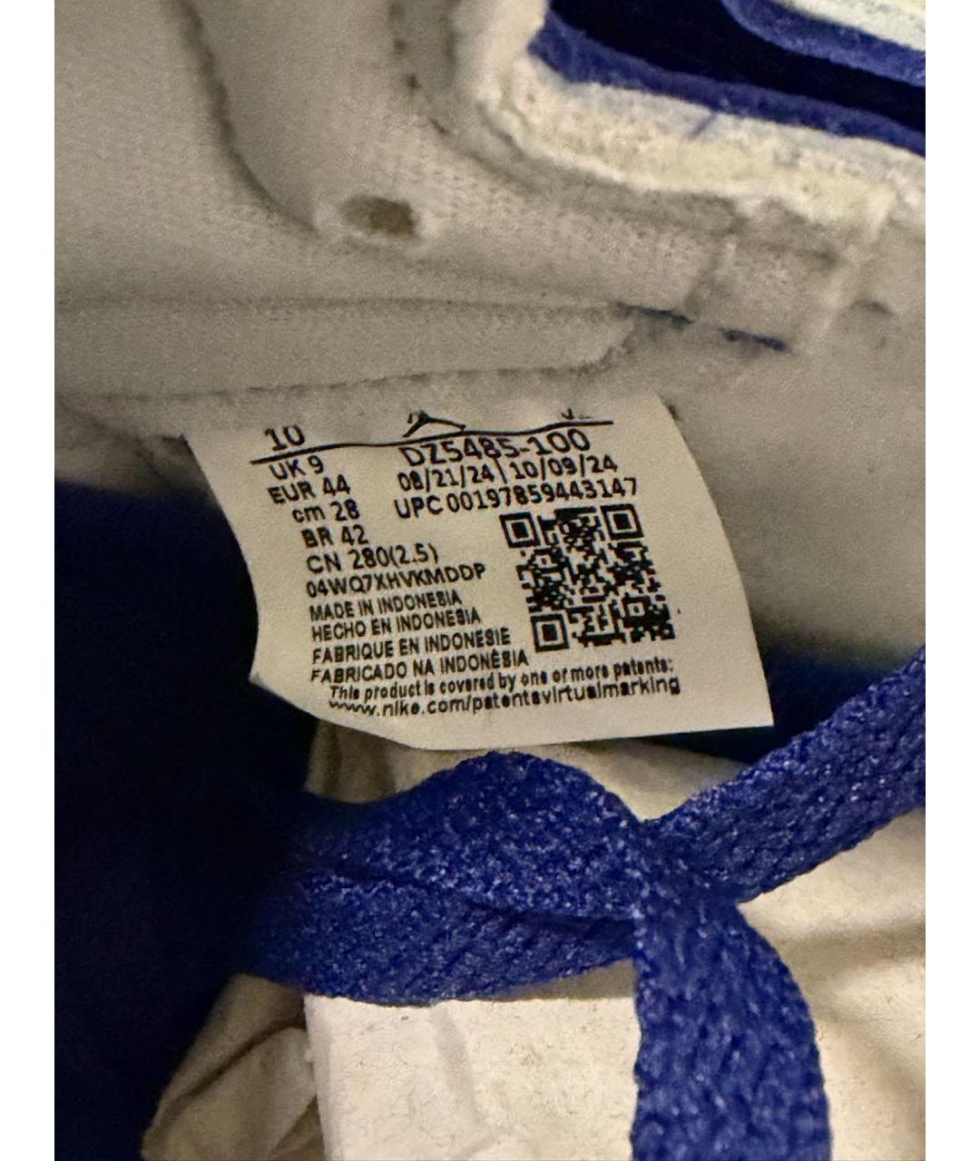 JORDAN Темно-синие кожаные высокие кроссовки / кеды, фото 6