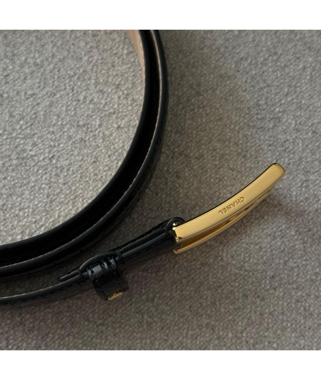 CHANEL Черный кожаный ремень, фото 5