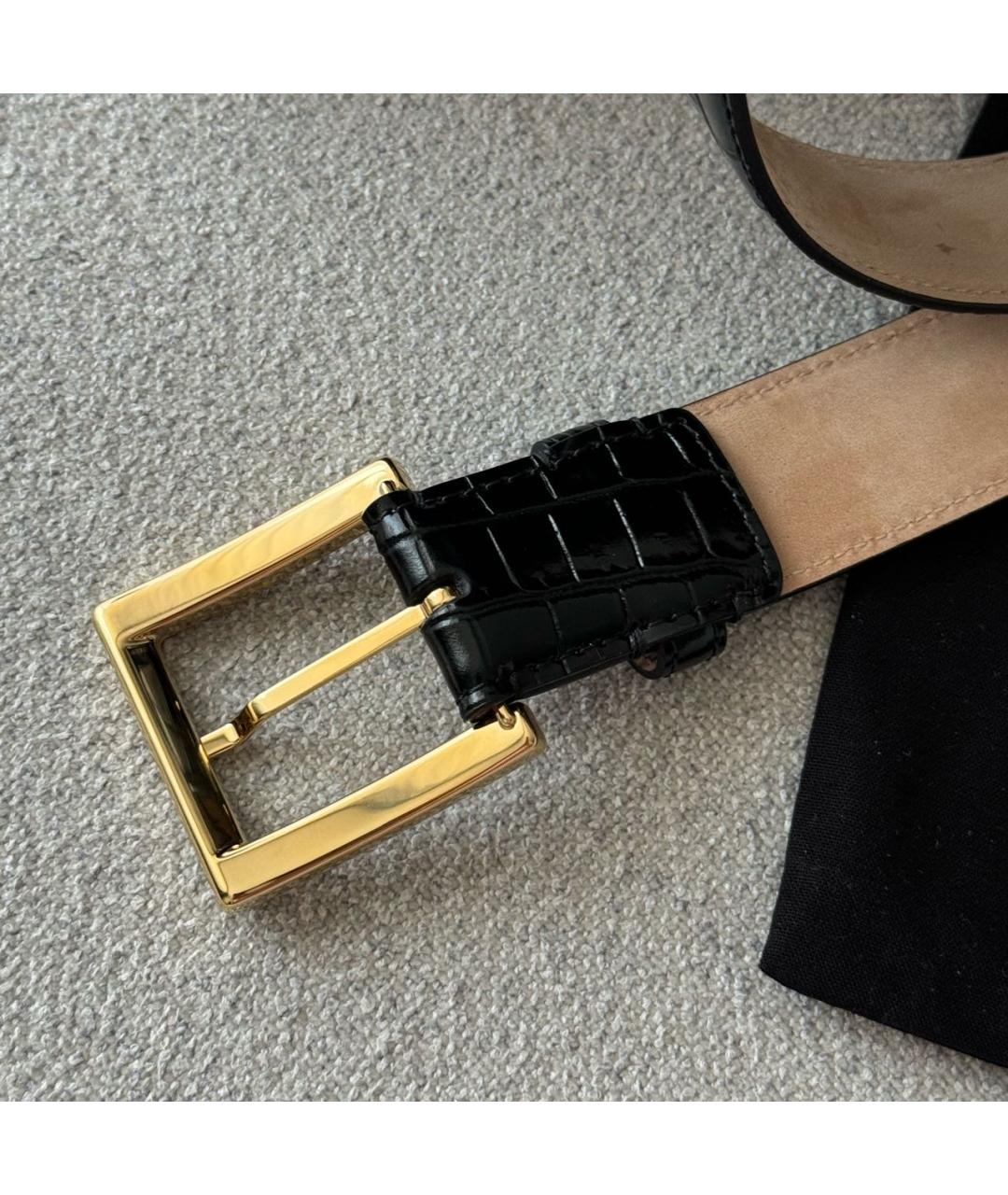 CHANEL Черный кожаный ремень, фото 7